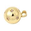 Sports Theme Brass Micro Pave Clear Cubic Zirconia Pendants KK-Z150-21G-01-2