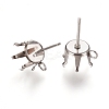 Non-Tarnish 304 Stainless Steel Post Stud Earring Settings STAS-L238-026A-P-2