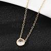 Brass Pave Clear Cubic Zirconia Pendant Necklaces for Women NJEW-Z079-02G-04-2