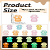 40Pcs 10 Colors Mushroom Luminous Resin Display Decorations RESI-LP0001-61-2
