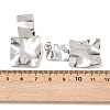 304 Stainless Steel Square Dangle Stud Earrings EJEW-K268-79A-P-5