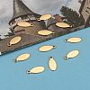 Oval Ion Plating(IP) 304 Stainless Steel Stamping Blank Tag Charms LS-STAS-L159-07G-6