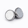 Tarnish Resistant 202 Stainless Steel Magnetic Clasps with Loops LS-STAS-P206-03P-B-2