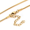 201 Stainless Steel Round Snake Chain Necklaces for Women LS-NJEW-G140-06C-G-1-3