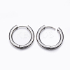 Tarnish Resistant 202 Stainless Steel Huggie Hoop Earrings LS-EJEW-F111-18mm-P01-2