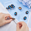 Gorgecraft 10Pcs 1-Hole Alloy Rhinestone Shank Buttons BUTT-GF0003-52B-6