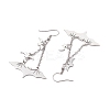 Tarnish Resistant 304 Stainless Steel Bat Pendants Dangle Earrings EJEW-TA00452-4