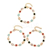 304 Stainless Steel Square Link Bracelets for Woman BJEW-S157-09G-4