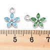Rack Plating Alloy Enamel Charms PALLOY-F311-01P-3