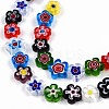 Handmade Millefiori Glass Bead Strands LAMP-N029-017D-08-3