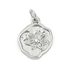 Brass Micro Pave Clear Cubic Zirconia Pendants KK-G522-07P-1