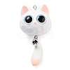 Opaque Resin Kitten Bell Big Pendants RESI-A032-01P-04-1