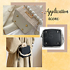 4Pcs 4 Colors Square PU Leahter Knitting Crochet Bags Bottom AJEW-CL0001-75-5