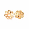 Brass Bead Caps KK-G319-03G-RS-2