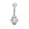 Clear Cubic Zirconia Belly Button Rings WG9960A-24-1