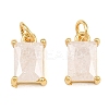 Brass & Glass Pendants KK-Q085-15G-01-1