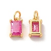 Real 18K Gold Plated Brass Micro Pave Cubic Zirconia Pendants KK-M243-08G-05-2