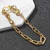 304 Stainless Steel Figaro Chains Bracelets for Women BJEW-R009-02G-2