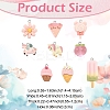 10Pcs 10 Styles Opaque & Transparent Resin Pendants RESI-YW0005-18-3