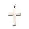 304 Stainless Steel Religion Jesus Cross Pendants STAS-F323-09P-1