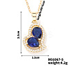 Elegant and Unique Style Brass & Glass Lock Collar Heart Pendant Necklaces for Women FN1868-5-1