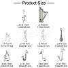 50Pcs 10 Styles Tibetan Style Zinc Alloy Pendants FIND-YW0005-12-3