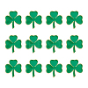 12Pcs Saint Patrick's Day Alloy Enamel Shamrock Brooch JEWB-FH0001-64A-1