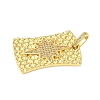 Brass Micro Pave Cubic Zirconia Pendants KK-C105-03G-2