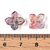 Baking Paint Transparent Glass Bead Caps DGLA-N014-04F-3