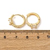 Brass Micro Pave Clear Cubic Zirconia Square Hoop Earrings EJEW-S280-06G-5