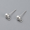 304 Stainless Steel Ball Stud Earring Post STAS-H410-10S-B-1