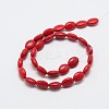 Dyed Synthetical Turquoise Oval Bead Strand G-P083-89-2
