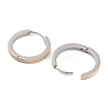 304 Stainless Steel Textured Huggie Hoop Earrings for Women EJEW-C096-35D-2