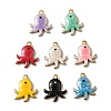 304 Stainless Steel Enamel Charms STAS-P405-01F-G-1