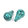 Dyed Synthetic Turquoise 3 Hole Guru Beads G-C198-01A-07-2