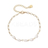 Natural Cultured Freshwater Pearl Beads Link Bracelets BJEW-JB13360-2