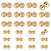   24Pcs 2 Style Brass Beads FIND-PH0008-67-1