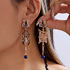Halloween Alloy Enamel & Rhinestone Stud Dangle Earrings WGDC089-02-1