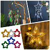 5 Styles Iron Star Ring for DIY Woven Net/Web with Feather IFIN-GF0001-67A-5