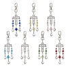 7Pcs Alloy Cross & Heart Pendant Decorations HJEW-JM02536-1