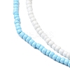 2Pcs 2 Colors Glass Seed Beaded Necklaces Set NJEW-FZ00030-2