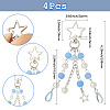 4Pcs Acrylic & ABS Plastic Pearl Jellyfish Pendant Decorations KEYC-SP0001-32B-2