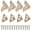 8 Sets 2 Styles Triangle Brass Corner Protectors KK-GL0001-04-1