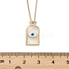 Arch with Evil Eye Brass Enamel Pendant Necklaces NJEW-H051-02G-5