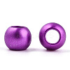 Spray Painted Acrylic European Beads LS-ACRP-WH0002-01C-2