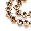 Electroplate Glass Beads Strands EGLA-T021-24F-3
