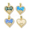 Brass Micro Pave Cubic Zirconia Pendants KK-A197-26G-1