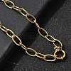 304 Stainless Steel Cable Chain Necklaces with Spring Ring Clasps for Women X-NJEW-Z091-09G-1