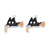 Halloween Theme Alloy Enamel Pendants ENAM-T022-54P-04-1