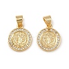 Brass Micro Pave Cubic Zirconia Pendants KK-L255-12G-1